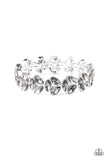Gilded Gardens - Silver Bracelet - Paparazzi Accessories Bracelet Bedazzle Me Pretty Mobile Fashion Boutique
