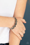 Gilded Gardens - Silver Bracelet - Paparazzi Accessories Bracelet Bedazzle Me Pretty Mobile Fashion Boutique