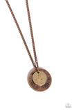 Gilded Guide - Copper Necklace - Paparazzi Accessories Necklace Bedazzle Me Pretty Mobile Fashion Boutique