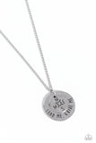 Gilded Guide - Silver Necklace - Paparazzi Accessories Necklace Bedazzle Me Pretty Mobile Fashion Boutique