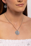 Gilded Guide - Silver Necklace - Paparazzi Accessories Necklace Bedazzle Me Pretty Mobile Fashion Boutique