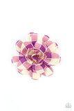 Gingham Garden - Purple Hair Clip - Paparazzi Accessories Hair Clip Bedazzle Me Pretty Mobile Fashion Boutique