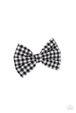 Gingham Grove - Black Hair Clip - Paparazzi Accessories Hair Clip Bedazzle Me Pretty Mobile Fashion Boutique