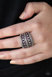 Girl Fight - Purple Ring - Paparazzi Accessories Ring Bedazzle Me Pretty Mobile Fashion Boutique