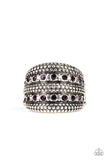Girl Fight - Purple Ring - Paparazzi Accessories Ring Bedazzle Me Pretty Mobile Fashion Boutique