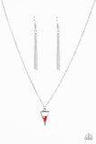 Girl With Edge - Red Necklace - Paparazzi Accessories Necklace Bedazzle Me Pretty Mobile Fashion Boutique