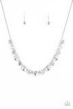 Girls Gotta Glow - White Necklace - Paparazzi Accessories Necklace Bedazzle Me Pretty Mobile Fashion Boutique