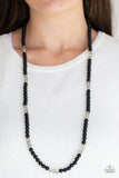 Girls Have More FUNDS - Black Necklace - Paparazzi Accessories Necklace Bedazzle Me Pretty Mobile Fashion Boutique