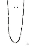 Girls Have More FUNDS - Black Necklace - Paparazzi Accessories Necklace Bedazzle Me Pretty Mobile Fashion Boutique