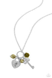 Girly Gathering - Green Necklace - Paparazzi Accessories Necklace Bedazzle Me Pretty Mobile Fashion Boutique