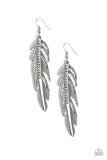 Give Me A ROOST - Silver Earrings - Paparazzi Accessories Earrings Bedazzle Me Pretty Mobile Fashion Boutique