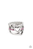 Give Me AMOR - Pink Ring - Paparazzi Accessories Ring FS-Bedazzle Me Pretty Mobile Fashion Boutique