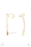 Give Me The SWOOP - Gold Post Earrings - Paparazzi Accessories Post Earrings FS-Bedazzle Me Pretty Mobile Fashion Boutique