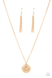 Give Thanks - Gold Necklace - Paparazzi Accessories Necklace FS-Bedazzle Me Pretty Mobile Fashion Boutique