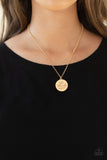 Give Thanks - Gold Necklace - Paparazzi Accessories Necklace FS-Bedazzle Me Pretty Mobile Fashion Boutique