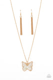 Gives Me Butterflies - Gold Necklace - Paparazzi Accessories Necklace Bedazzle Me Pretty Mobile Fashion Boutique