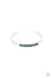Gives Me the SHIMMERS - Green Bracelet - Paparazzi Accessories Bracelet Bedazzle Me Pretty Mobile Fashion Boutique
