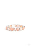 Giving Geometrics - Orange Bracelet - Paparazzi Accessories Bracelet Bedazzle Me Pretty Mobile Fashion Boutique