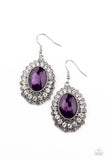 Glacial Gardens - Purple Earrings - Paparazzi Accessories Earrings Bedazzle Me Pretty Mobile Fashion Boutique
