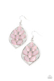 Glacial Glades - Pink Earrings - Paparazzi Accessories Earrings Bedazzle Me Pretty Mobile Fashion Boutique