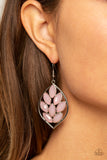Glacial Glades - Pink Earrings - Paparazzi Accessories Earrings Bedazzle Me Pretty Mobile Fashion Boutique