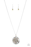 Glade Glamour - Orange Necklace - Paparazzi Accessories Necklace Bedazzle Me Pretty Mobile Fashion Boutique