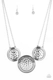 Gladiator Glam - Black/Silver Necklace - Paparazzi Accessories Necklace Bedazzle Me Pretty Mobile Fashion Boutique
