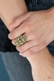 Glam Demand - Brass Ring - Paparazzi Accessories Ring Bedazzle Me Pretty Mobile Fashion Boutique
