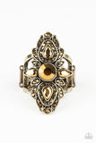 Glam Demand - Brass Ring - Paparazzi Accessories Ring Bedazzle Me Pretty Mobile Fashion Boutique