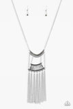 Glam Goddess - Silver Necklace - Paparazzi Accessories Necklace Bedazzle Me Pretty Mobile Fashion Boutique