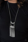 Glam Goddess - White Necklace - Paparazzi Accessories Necklace Bedazzle Me Pretty Mobile Fashion Boutique