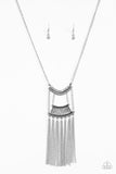 Glam Goddess - White Necklace - Paparazzi Accessories Necklace Bedazzle Me Pretty Mobile Fashion Boutique