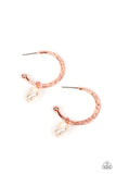 GLAM Overboard - Copper Earrings - Paparazzi Accessories Earrings Bedazzle Me Pretty Mobile Fashion Boutique