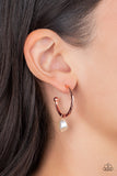 GLAM Overboard - Copper Earrings - Paparazzi Accessories Earrings Bedazzle Me Pretty Mobile Fashion Boutique