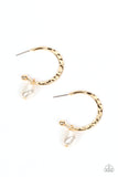 GLAM Overboard - Gold Earrings - Paparazzi Accessories Earrings Bedazzle Me Pretty Mobile Fashion Boutique
