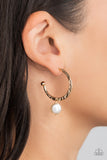 GLAM Overboard - Gold Earrings - Paparazzi Accessories Earrings Bedazzle Me Pretty Mobile Fashion Boutique