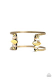 Glam Power - Brass Bracelet - Paparazzi Accessories Bracelet Bedazzle Me Pretty Mobile Fashion Boutique