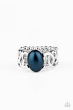 Glamified Glam - Blue Ring - Paparazzi Accessories Ring Bedazzle Me Pretty Mobile Fashion Boutique