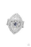 Glammed Up Gardens - Blue Ring - Paparazzi Accessories Ring Bedazzle Me Pretty Mobile Fashion Boutique