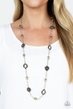 Glammed Up Goals - Brown Necklace - Paparazzi Accessories Necklace Bedazzle Me Pretty Mobile Fashion Boutique