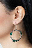 Glamorous Garland - Green Earrings - Paparazzi Accessories Earrings Bedazzle Me Pretty Mobile Fashion Boutique