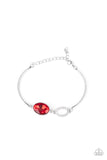 Glamorous Glow - Red Bracelet - Paparazzi Accessories Bracelet Bedazzle Me Pretty Mobile Fashion Boutique