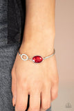 Glamorous Glow - Red Bracelet - Paparazzi Accessories Bracelet Bedazzle Me Pretty Mobile Fashion Boutique