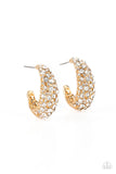 Glamorously Glimmering - Gold Earrings - Paparazzi Accessories Earrings Bedazzle Me Pretty Mobile Fashion Boutique