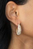 Glamorously Glimmering - Gold Earrings - Paparazzi Accessories Earrings Bedazzle Me Pretty Mobile Fashion Boutique