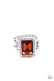 Glamorously Glitzy - Brown Ring - Paparazzi Accessories Ring Bedazzle Me Pretty Mobile Fashion Boutique
