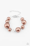 Glamour Gamble - Brown Bracelet - Paparazzi Accessories Bracelet Bedazzle Me Pretty Mobile Fashion Boutique