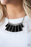 Glamour Goddess - Black Necklace - Paparazzi Accessories Necklace Bedazzle Me Pretty Mobile Fashion Boutique