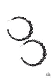 Glamour Graduate - Black Earrings - Paparazzi Accessories Earrings Bedazzle Me Pretty Mobile Fashion Boutique