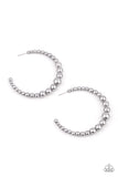 Glamour Graduate - Silver Earrings - Paparazzi Accessories Earrings Bedazzle Me Pretty Mobile Fashion Boutique